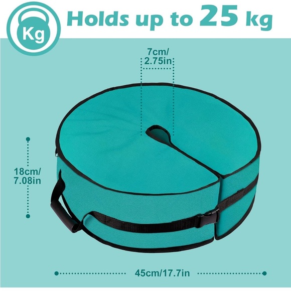 HMGDFUE Patio Umbrella Base Weight Bag, Weatherproof Umbrella Stand, 18" beach - Picture 6 of 14